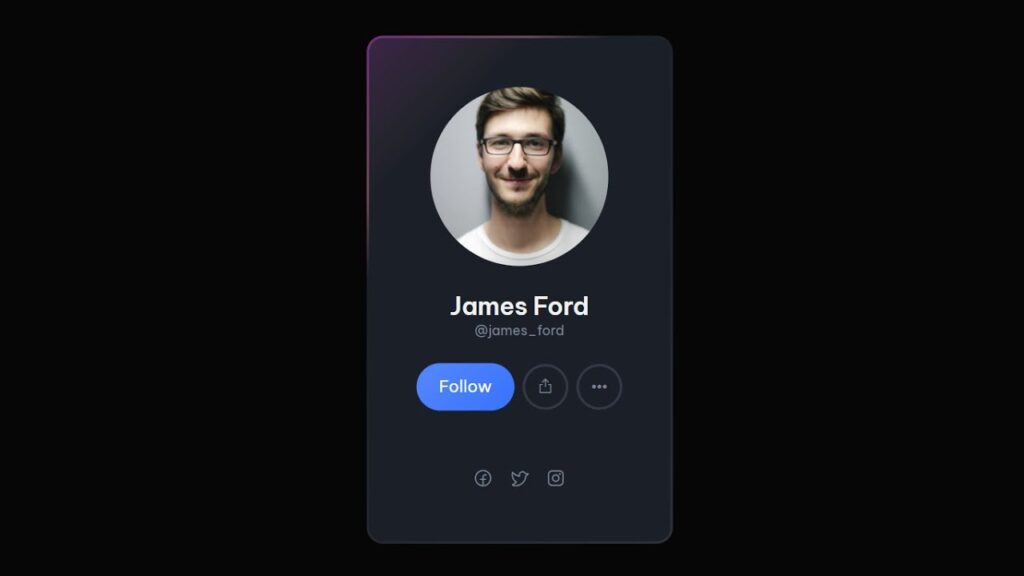 How To Create Profile Card Using HTML & CSS