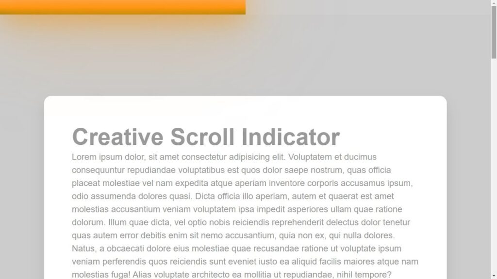 How To Create Scroll Indicator Using HTML, CSS & JavaScript