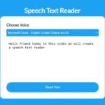 How To Create Speech Text Reader Using HTML, CSS & JavaScript