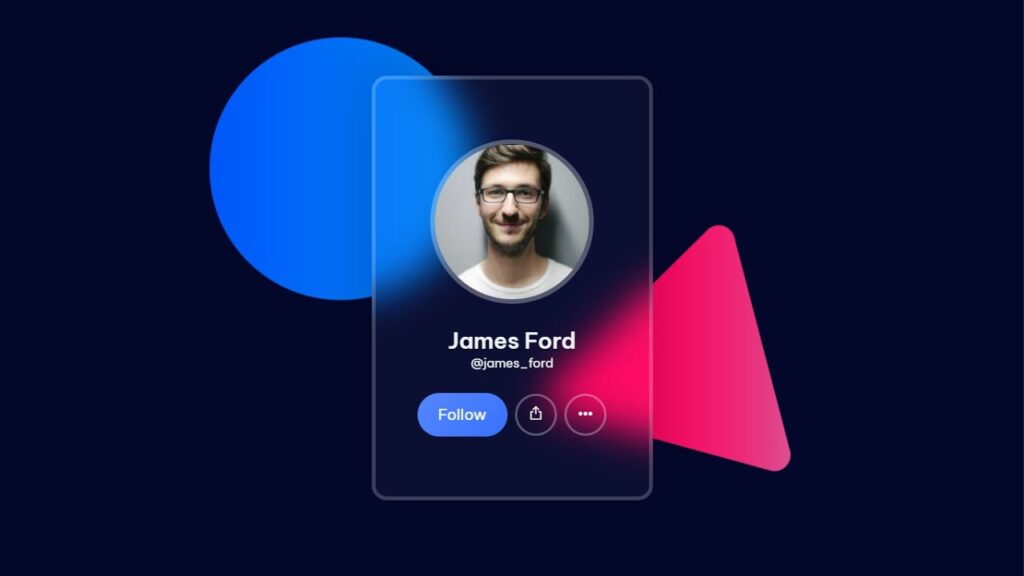How To Create Glassmorphism Profile Card Using HTML & CSS
