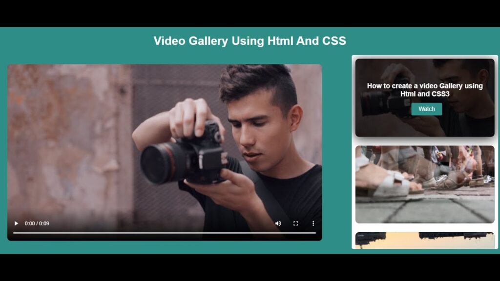 How To Create Video Gallery Using HTML, CSS & JavaScript