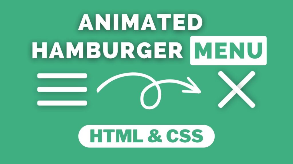 How To Make Animated Menu Icon Using HTML